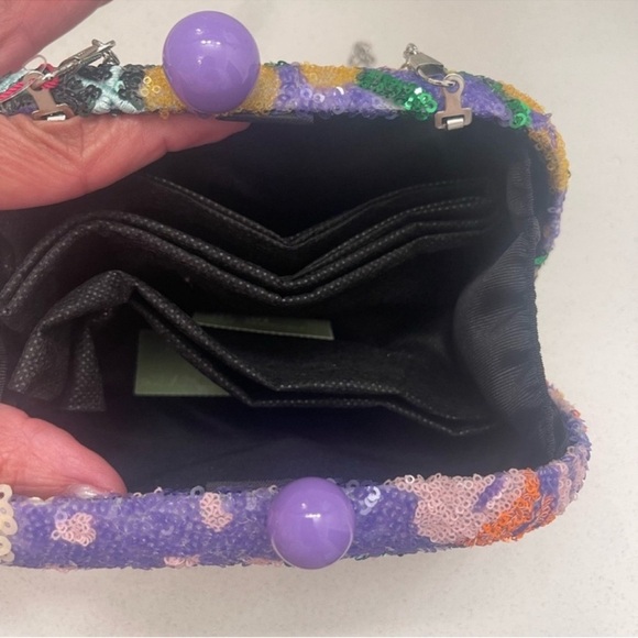 Price drop !!!!BOTANICAL GARDEN BEADED BAG - Picture 3 of 3